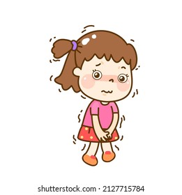 Cartoon cute kid character vector.