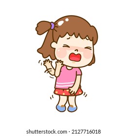 Caricatura lindo vector de personaje infantil.