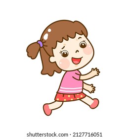 Cartoon cute kid character vector.