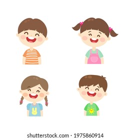Cartoon cute kids character vector