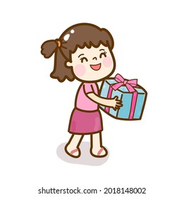 Cartoon cute kids character vector.