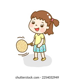 Caricatura lindo vector de personaje infantil.