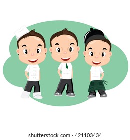 Cartoon Cute Kitchen staff