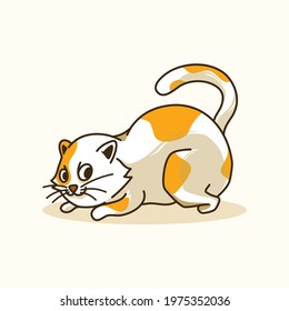 cartoon cute kitten cat Playing