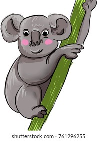 cartoon cute koala animal vector