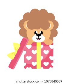 cartoon cute lion gift