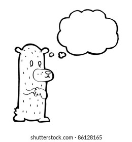 caricatura lindo oso pequeño