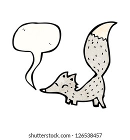Karikatur-süßer kleiner Wolfskuchen