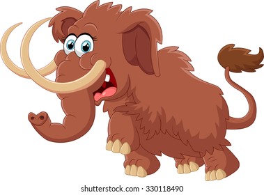 Cartoon cute mammoth