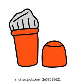 Cartoon cute mascara, brush tools, makeup cartoon