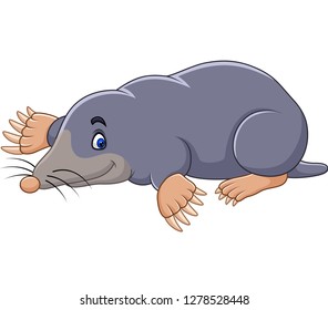 Cartoon cute mole