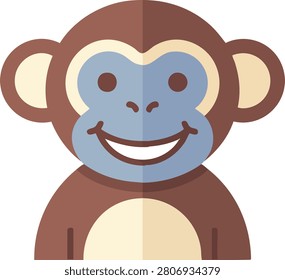 Cartoon cute monkey illustration vector