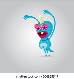Cartoon cute monster