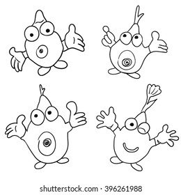 Cartoon cute monster