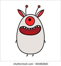 Cartoon cute monster Cyclops