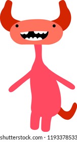 cartoon cute monster vector