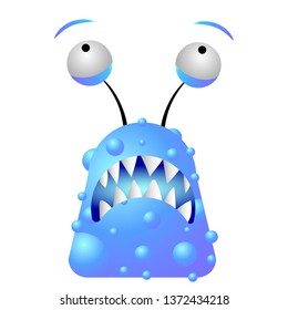 cartoon cute monster. Vector illustration isolated on white
