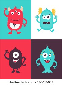 Cartoon cute monsters 