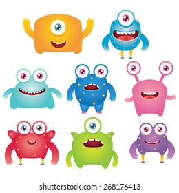 Cartoon cute monsters