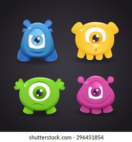 Cartoon cute monsters