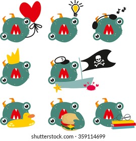 cartoon cute monsters