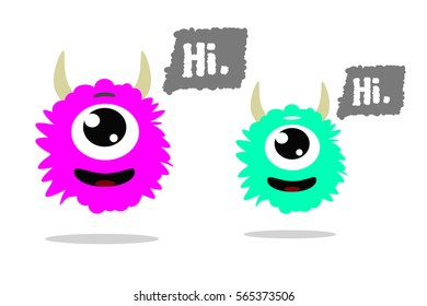Cartoon cute monsters