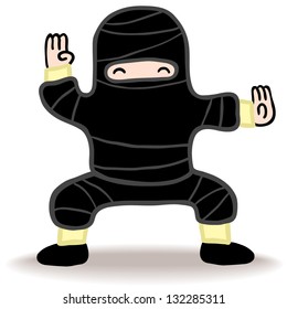 Cartoon cute ninja