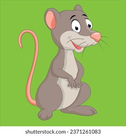 Cartoon cute opossum Zeichendesign Illustration