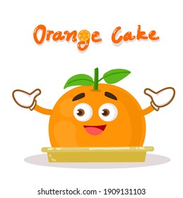 Vector de tarta de color naranja