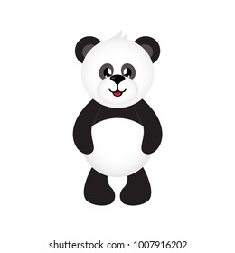 Isolated Cute Panda Character Waving Funny Stock Vector (royalty Free 