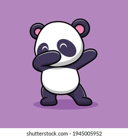 cartoon cute panda is dabbing