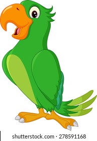 Cartoon cute parrot 