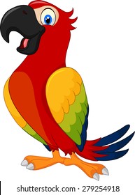 Cartoon cute parrot 