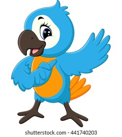 Cartoon cute parrot 