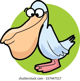 Cartoon cute pelican