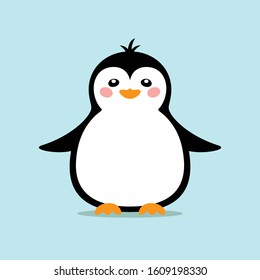 Cartoon cute Penguin icon, symbol. Vector illustration