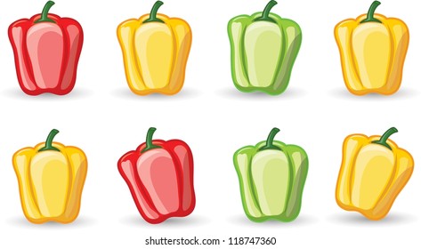 Cartoon cute peppers, background