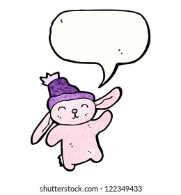 dibujos animados conejo rosa lindo