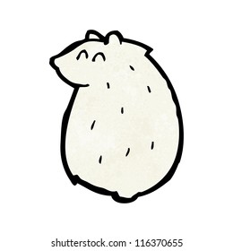caricatura del oso polar lindo