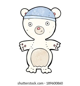 caricatura del oso polar lindo