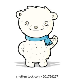 desenho animado urso polar bonito