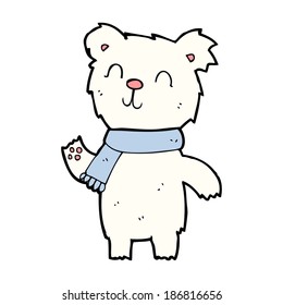 cartoon cute polar bear cub