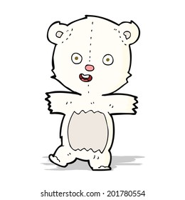 caricatura lindo oso polar cachorro