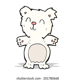 cartoon cute polar bear cub