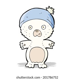 Karikatur auf süßem Eisbär