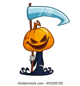 Cartoon Cute Pumpkin Head Icon Vector Stock Vector (Royalty Free ...