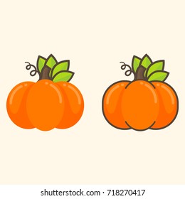 cartoon cute pumpkin set