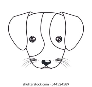 cartoon cute puppy hand draw