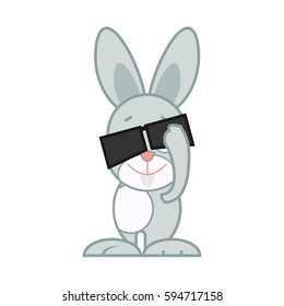 Cartoon cute rabbit character, Rabbit cartoon isolated in white background