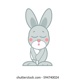 Cartoon cute rabbit character, Rabbit cartoon isolated in white background